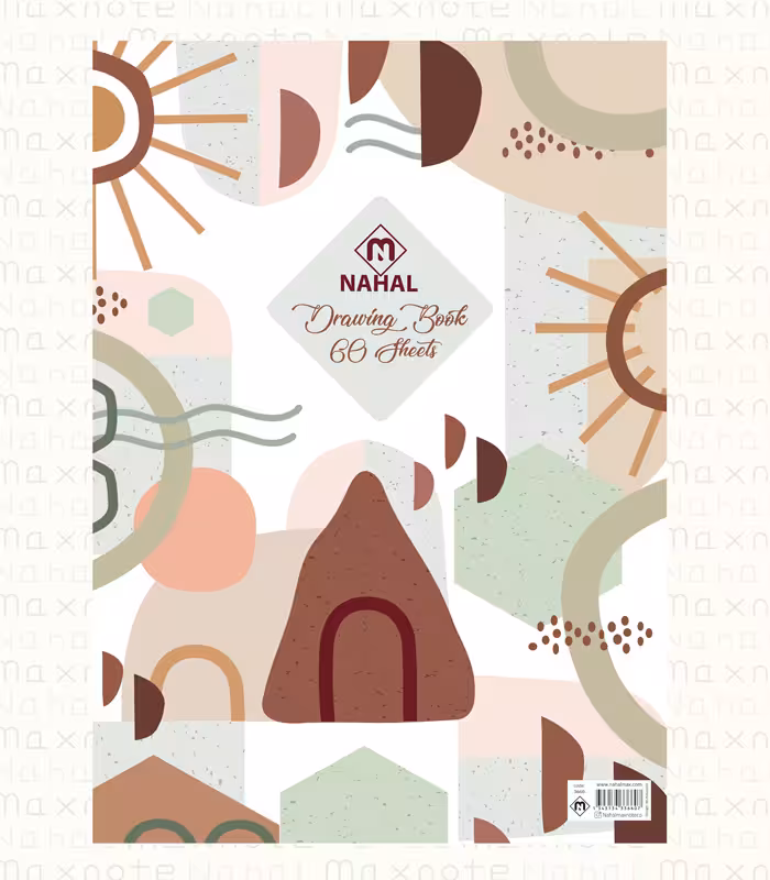 دفتر نقاشی 60 برگ سیم از بالا A4 کد 3660.طرح 1