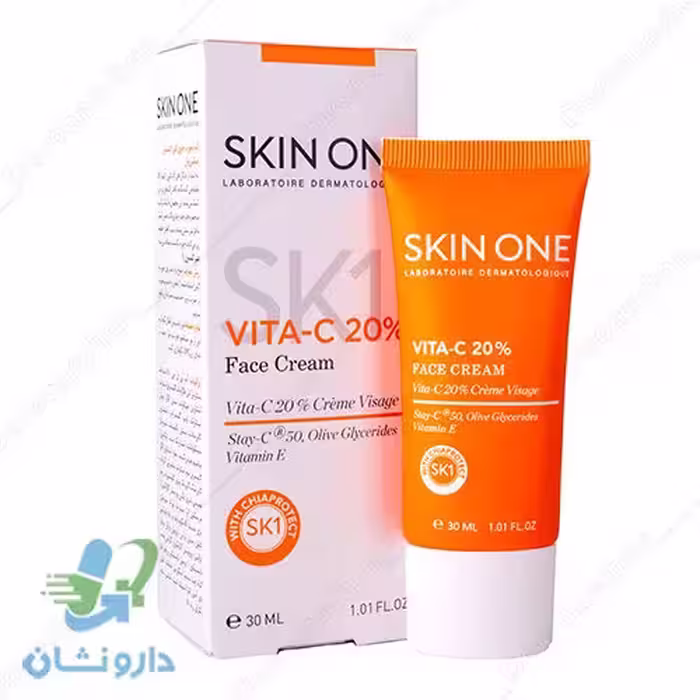 کرم صورت ویتامین C 20 درصد اسکین وان