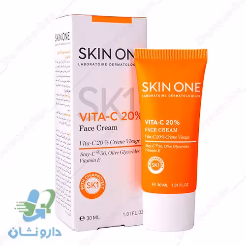 کرم صورت ویتامین C 20 درصد اسکین وان