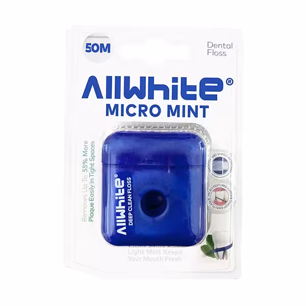 نخ دندان نعنا قرقره‌ای 50 متری آل‌وایت کد 616 Allwhite