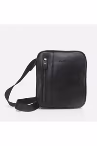 کیف پیام رسان مشکی مردانه سیاه چرمی واقعی Hotiç