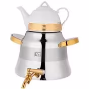 کتری و قوری هرمی دسته دو تکه یراق طلا 5/5 لیتر (KST) کد4070SG