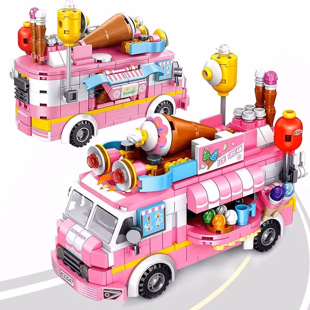 ساختنی لگو ماشین بستنی فروشی برند LX کد LX-A459 مجموعه 623 قطعه