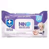 دستمال مرطوب دست و صورت بزرگسالان درب دار نینو