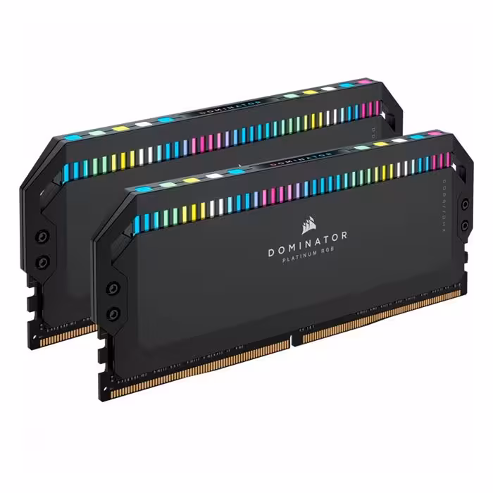 رم کامپیوتر DDR5 دو کاناله 6200 مگاهرتز CL36 کورسیر مدل DOMINATOR PLATINUM RGB ظرفیت 32 گیگابایت