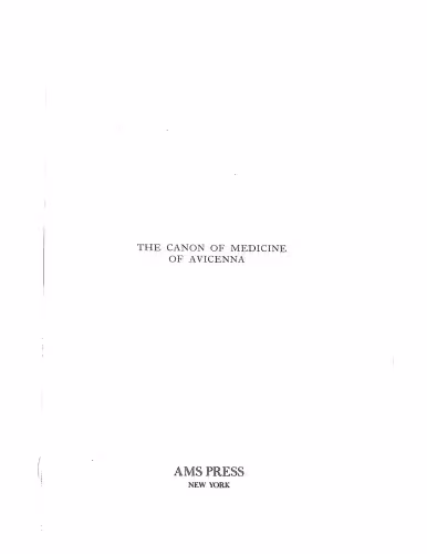 خرید و دانلود نسخه کامل کتاب Treatise on the Canon of Medicine of Avicenna