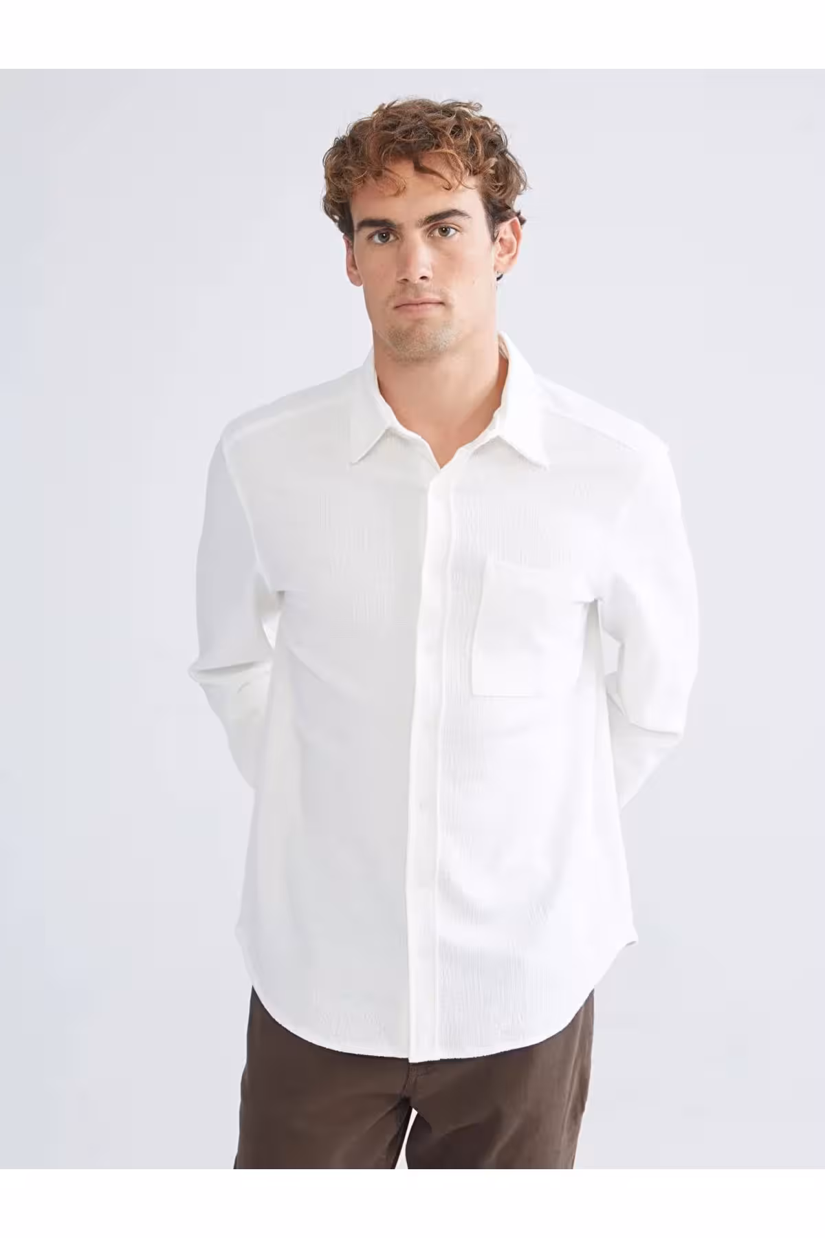 پیراهن بلوز دکمه دار مردانه آستین بلند مناسب LC Waikiki