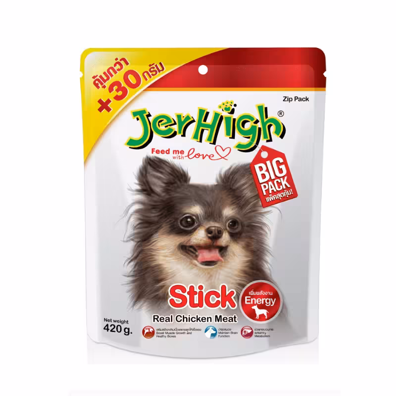 تشویقی مدادی سگ جرهای مدل Chicken Stick وزن 400 گرم