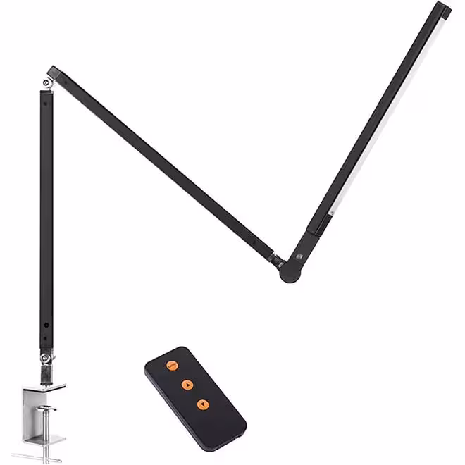 چراغ مطالعه 9 واتی قابل تنظیم با کنترل از راه دور  وبازوی بلند رومیزی تاشو LXDZXY LED