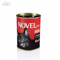 کنسرو گربه برند نوول با طعم گوشت مدل Novel Pate Whit Beef وزن 400 گرم