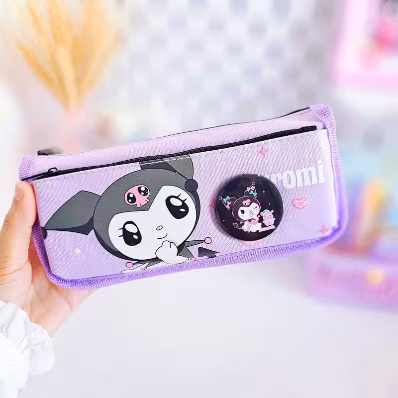 جامدادی دو زیپ پیکسل دار کرومی