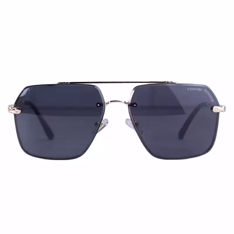 عینک آفتابی مردانه کروم هارتز دودی فریم طلایی 69023/3