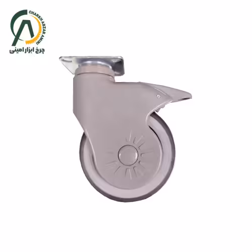 چرخ بیمارستانی خورشیدی گردان ترمزدار قطر 125 میلی متر