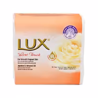 صابون لوکس Lux مدل Velvet Touch با رایحه گل یاس و روغن بادام 3 عددی