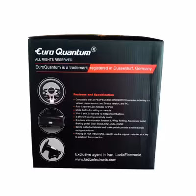 فرمان بازی یورو کوانتم مدل E Q RACING WHEEL مناسب برای PS4 XBOXONES PC PS3 SWITCH
