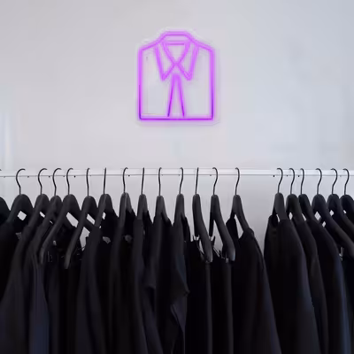 چراغ دیواری نئون دیزاین طرح Men-Clothes_PR