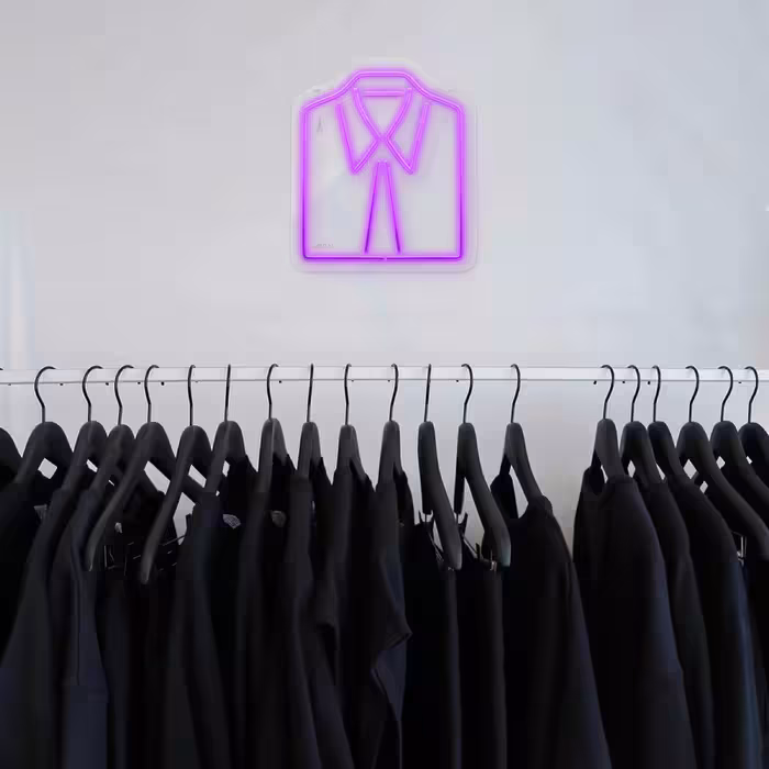چراغ دیواری نئون دیزاین طرح Men-Clothes_PR