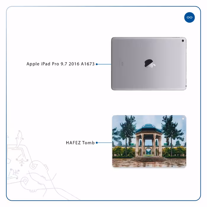 برچسب پوششی ماهوت مدل HAFEZ-Tomb مناسب برای تبلت اپل iPad Pro 9.7 2016 A1673