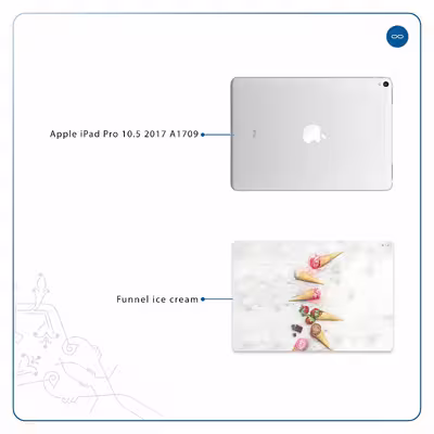 برچسب پوششی ماهوت مدل Funnel ice cream مناسب برای تبلت اپل iPad Pro 10.5 2017 A1709