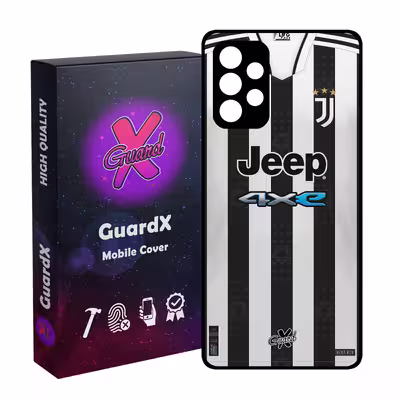 کاور گارد ایکس طرح یوونتوس مدل Glass50357 مناسب برای گوشی موبایل سامسونگ Galaxy A52
