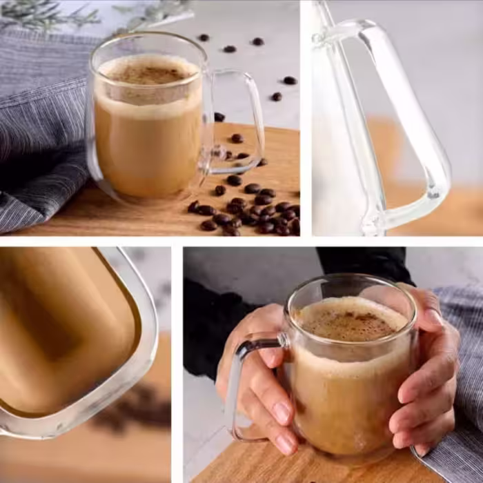 لیوان مدل دوجداره دسته دار کد 300