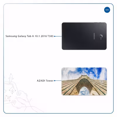 برچسب پوششی ماهوت مدل AZADI-Tower مناسب برای تبلت سامسونگ Galaxy Tab A 10.1 2016 T585