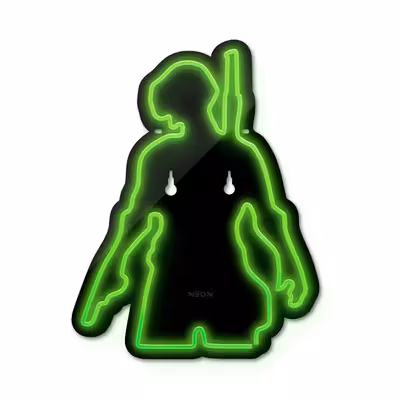 چراغ دیواری نئون دیزاین طرح Pubg-BL_GR