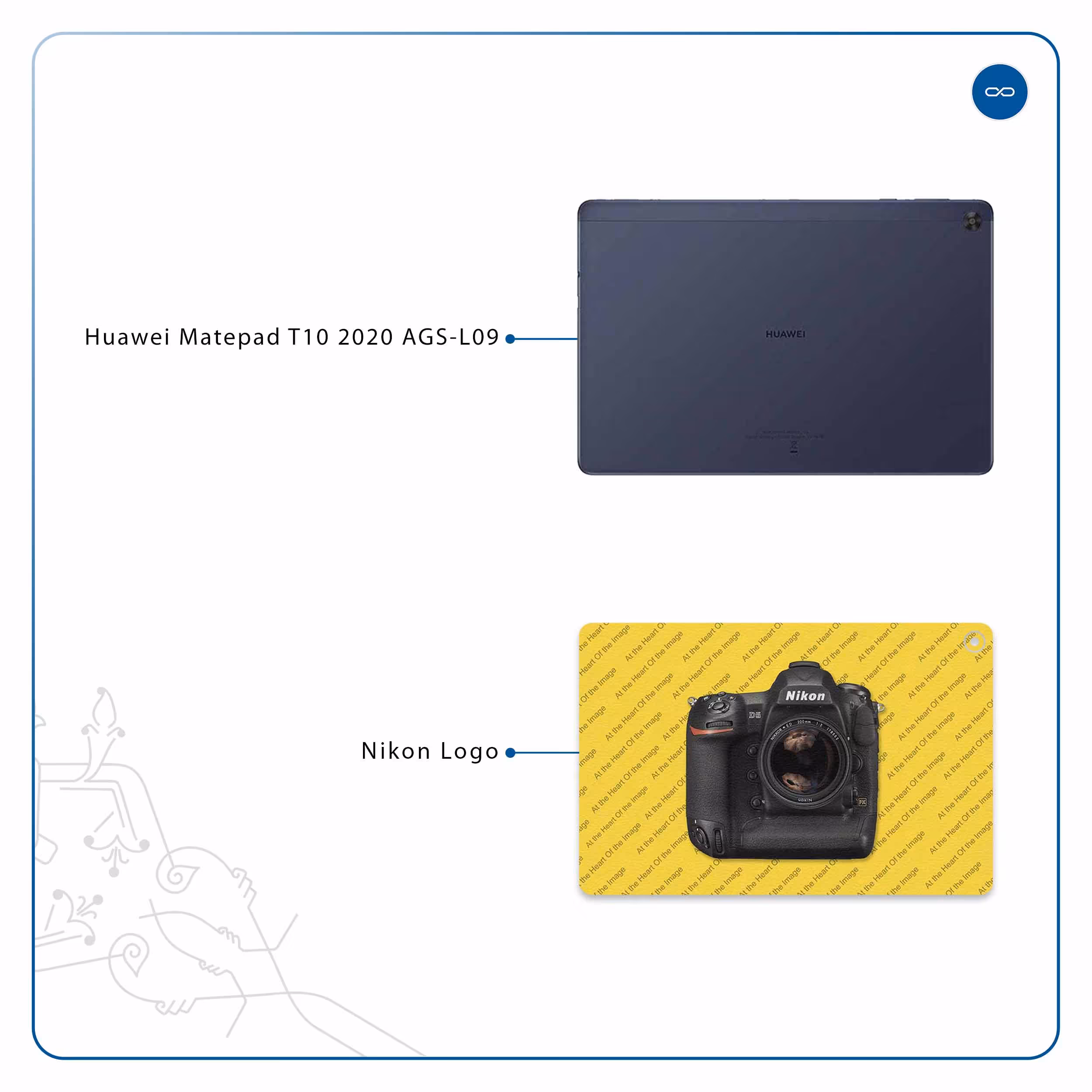 برچسب پوششی ماهوت مدل Nikon-Logo مناسب برای تبلت هوآوی Matepad T10 2020 AGS-L09