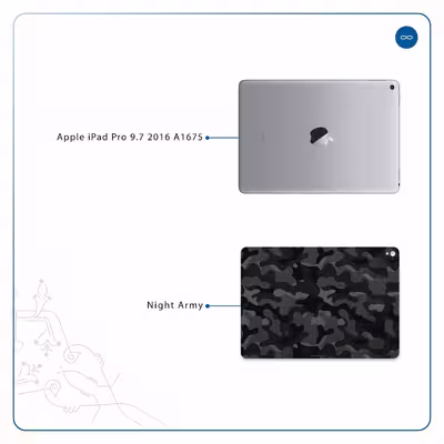 برچسب پوششی ماهوت مدل Night-Army مناسب برای تبلت اپل iPad Pro 9.7 2016 A1675