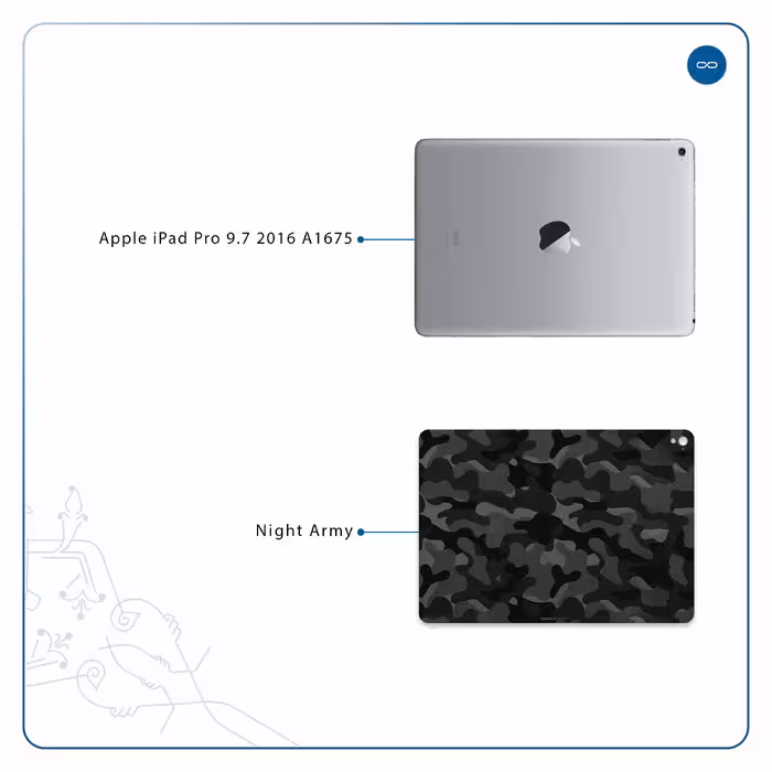برچسب پوششی ماهوت مدل Night-Army مناسب برای تبلت اپل iPad Pro 9.7 2016 A1675
