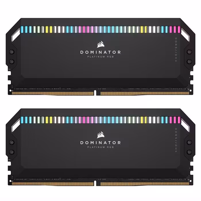 رم دسکتاپ DDR5 دو کاناله 6200 مگاهرتز کورسیر مدل Dominator Platinum RGB ظرفیت 32 گیگابایت