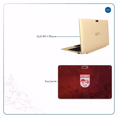 برچسب پوششی ماهوت مدل Tractor مناسب برای تبلت جی ال ایکس W11 Plus