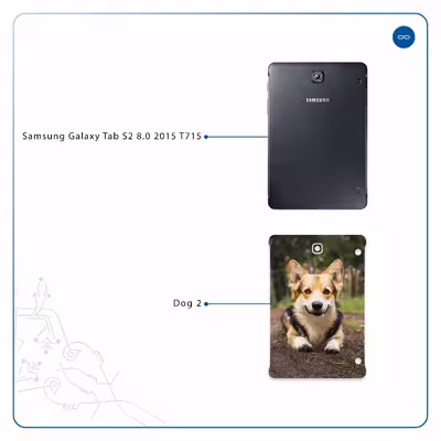 برچسب پوششی ماهوت مدل Dog-2 مناسب برای تبلت سامسونگ Galaxy Tab S2 8.0 2015 T715