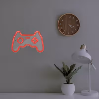 چراغ دیواری نئون دیزاین طرح Game-Controller