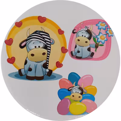 بشقاب دیوارکوب سفالی مدل رویای کودکانه کد 3 مجموعه 3 عددی