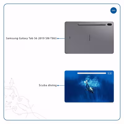 برچسب پوششی ماهوت مدل Scuba Diving مناسب برای تبلت سامسونگ Galaxy Tab S6 2019 SM-T865