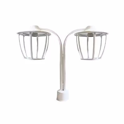 چراغ پارکی مدل سرلوله دو شاخه فلزی P-2Cpo
