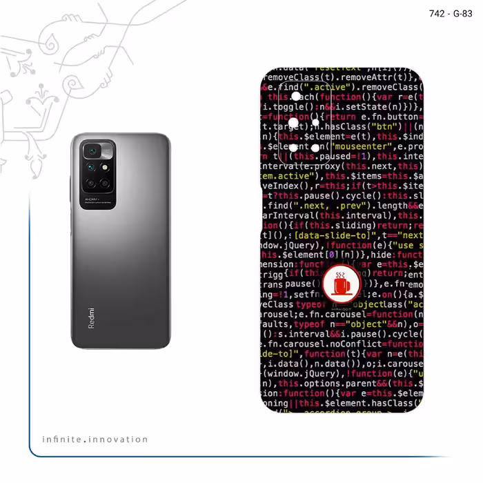 برچسب پوششی ماهوت مدل Programming 1 مناسب برای گوشی موبایل شیائومی Redmi 10