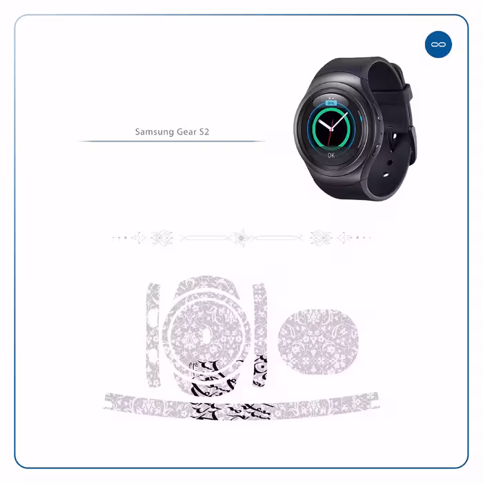برچسب ماهوت طرح Nastaliq_1 مناسب برای ساعت هوشمند سامسونگ Galaxy Gear S2