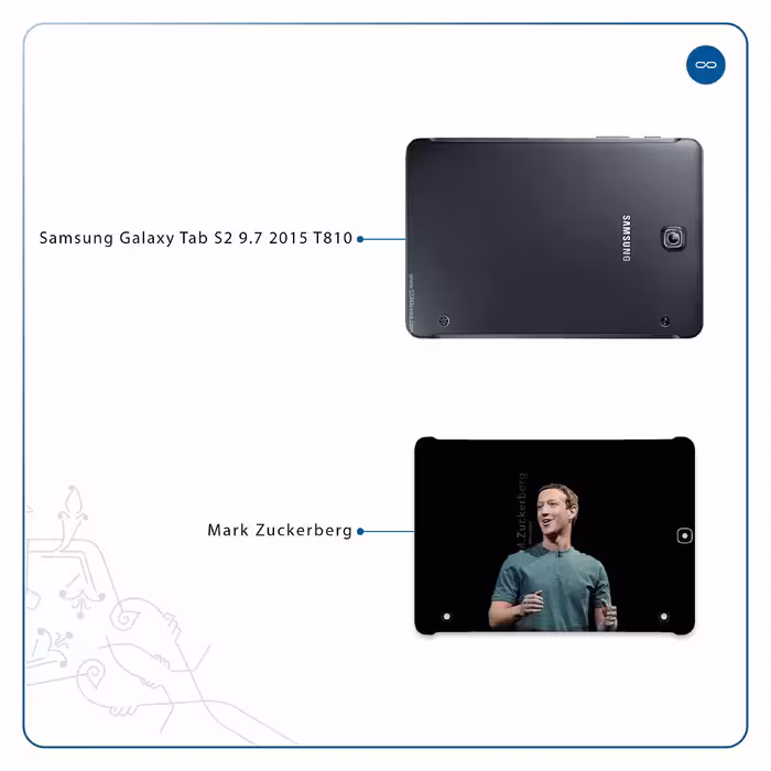 برچسب پوششی ماهوت مدل Mark Zuckerberg مناسب برای تبلت سامسونگ Galaxy Tab S2 9.7 2015 T810