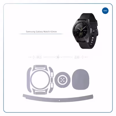 برچسب ماهوت طرح Matte-Silver مناسب برای ساعت هوشمند سامسونگ Galaxy Watch 42mm