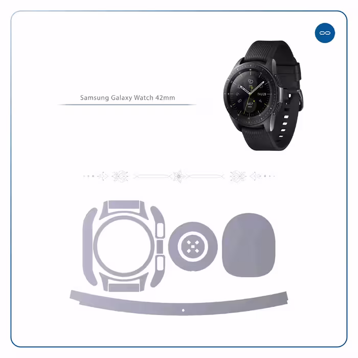 برچسب ماهوت طرح Matte-Silver مناسب برای ساعت هوشمند سامسونگ Galaxy Watch 42mm