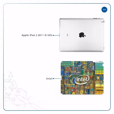 برچسب پوششی ماهوت مدل Intel Brand مناسب برای تبلت اپل iPad 2 2011 A1395