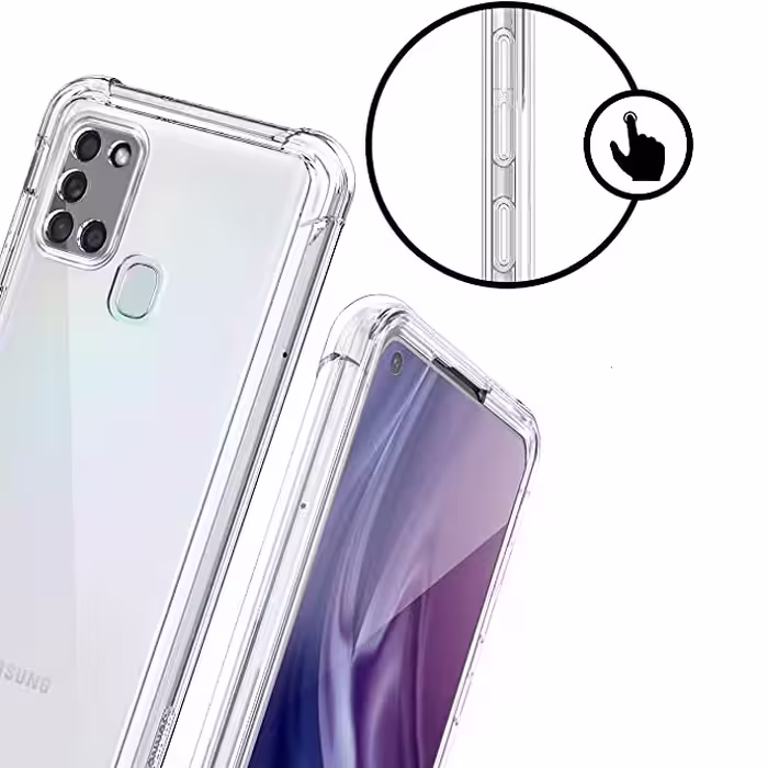 کاور مدل ژله ای مناسب برای گوشی موبایل سامسونگ Galaxy A21s به همراه محافظ لنز دوربین