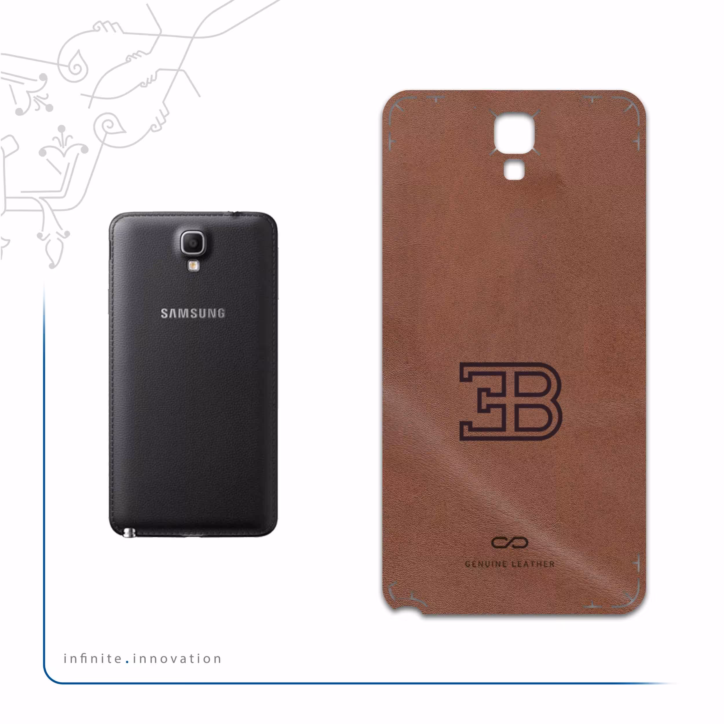 برچسب پوششی ماهوت مدل MNL-BGGT مناسب برای گوشی موبایل سامسونگ Galaxy Note 3 Neo