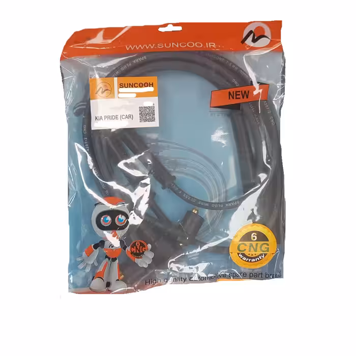 وایر شمع خودرو سانکوه مدل S-07 مناسب برای پراید کاربراتوری مجموعه 5 عددی