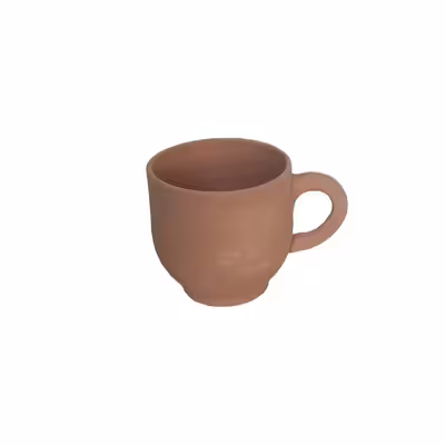 ست 3 تکه کوزه و لیوان سفالی خام کد B B