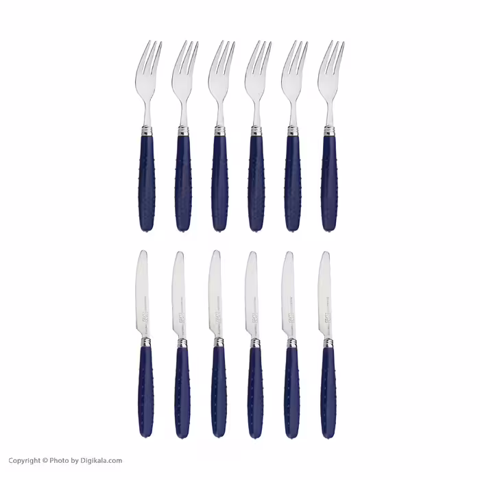 ست کارد و چنگال میوه خوری 12 پارچه مونیکا مدل stainless steel کد 01