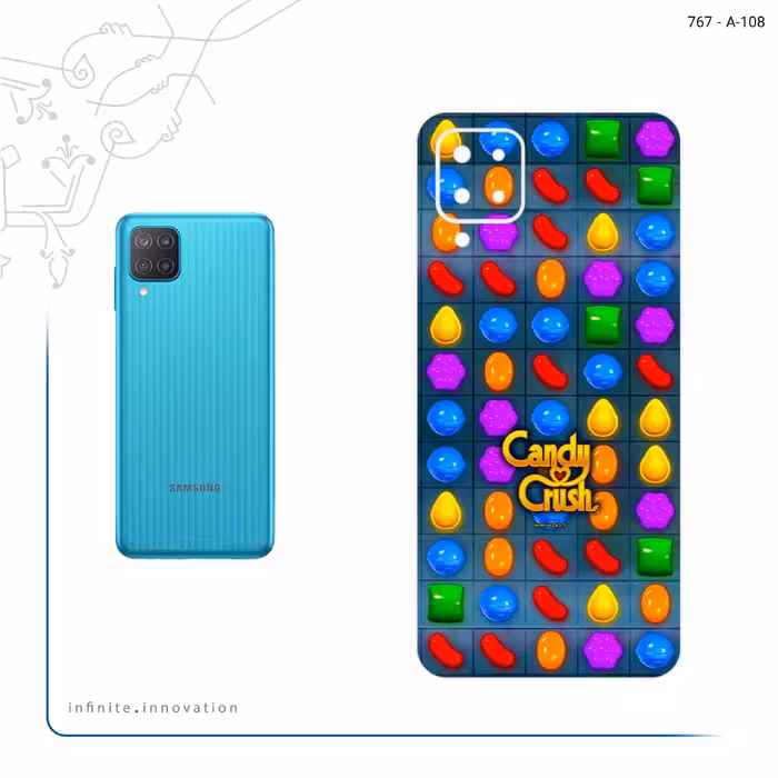 برچسب پوششی ماهوت مدل Candy Crush Game Series مناسب برای گوشی موبایل سامسونگ Galaxy F12