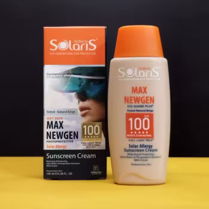 کرم ضد افتاب رنگی سولاریس SPF100 آردن 100 میلی لیتر رنگ طبیعی